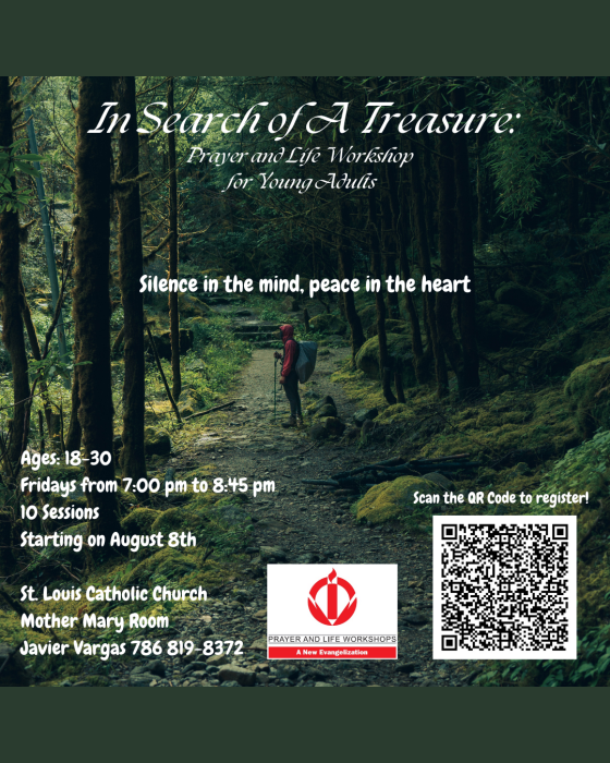 In Search of a Treasure: Prayer and Life Workshop for Young Adults                                                                                                                                                                                                                                          